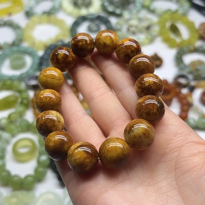 蛇纹石玉未镶嵌手串x***x