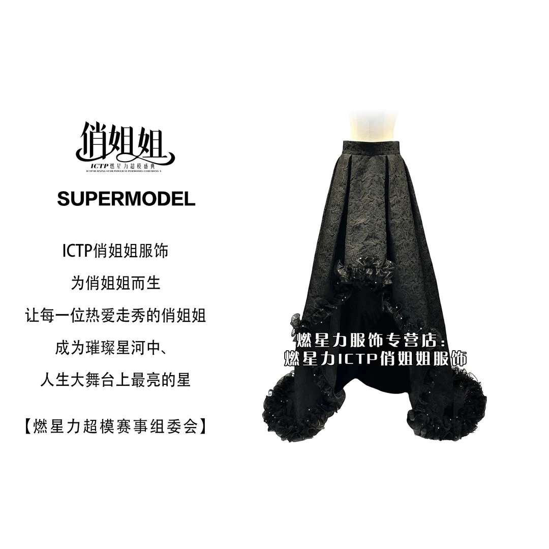 【燃星力 ICTP 俏姐姐】暮色玫瑰花边腰封 舞台走秀 气质 时尚