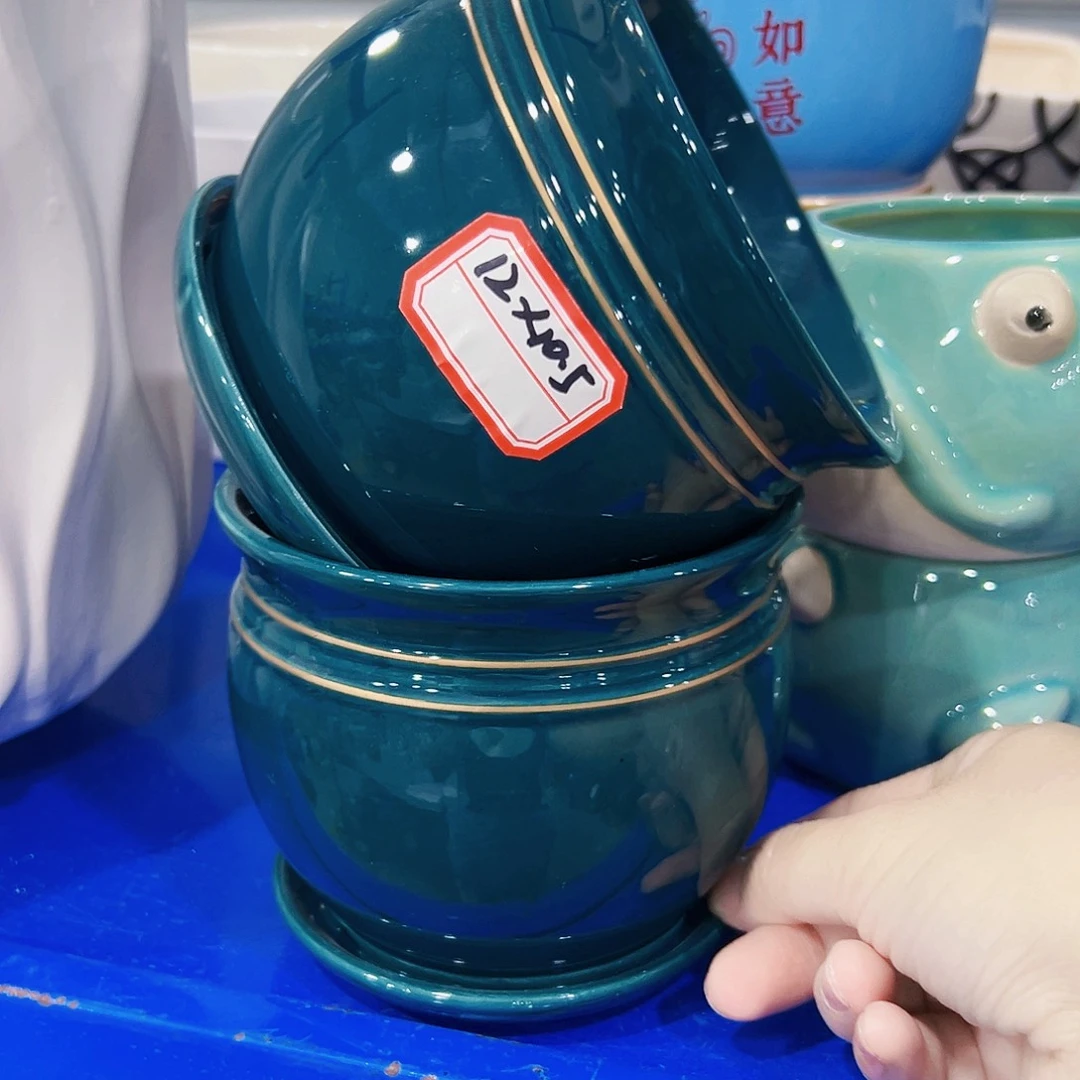 外贸尾单陶瓷花盆凑单10米包邮