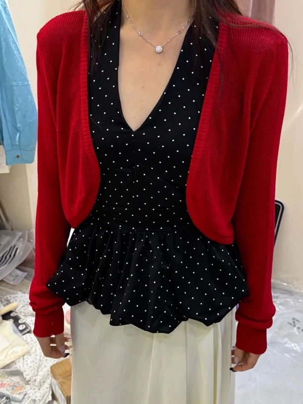 2025夏。冰丝针织披肩上衣外披