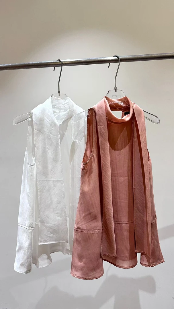 小众设计挂脖休闲A字背心上衣25299