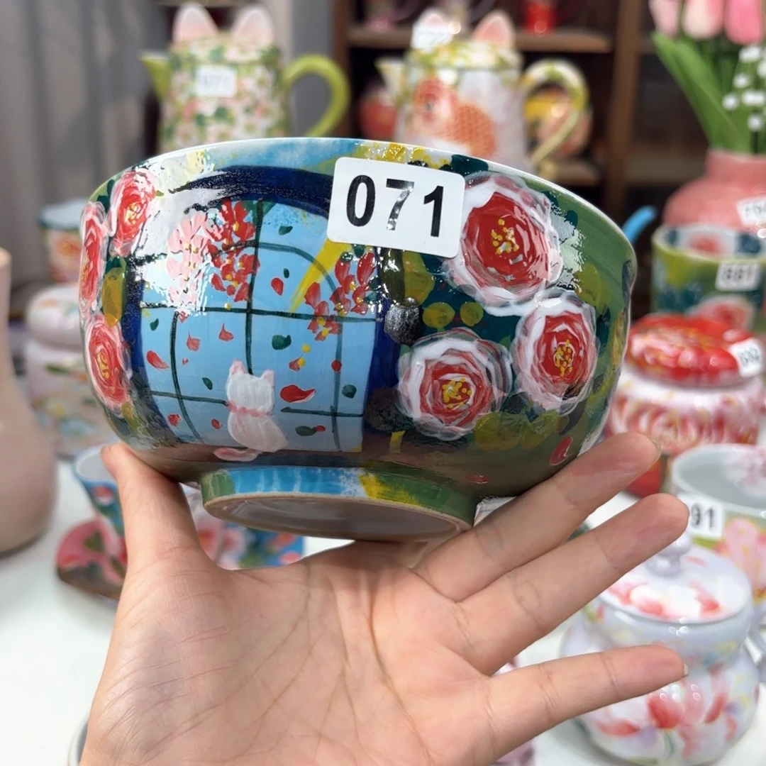 景德镇手绘高温釉下彩陶瓷茶具
