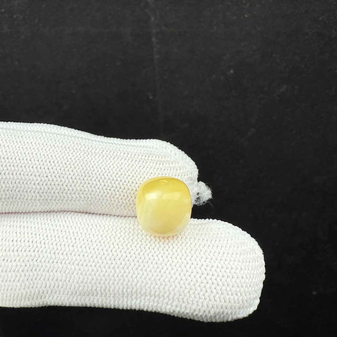 F2954天然原矿蜜蜡 浓白蜡老型11.3*10mm支持复检假一罚十