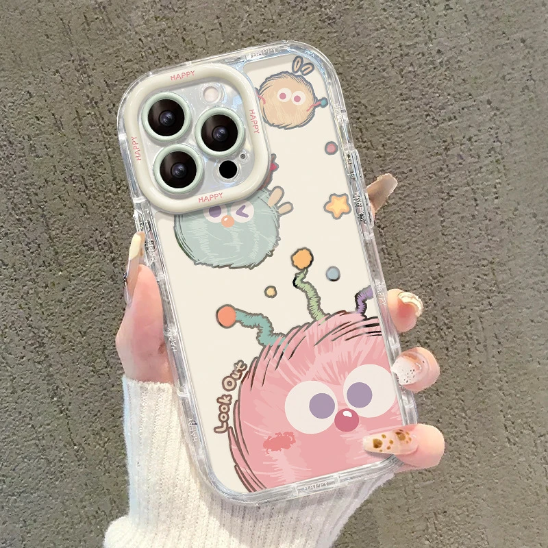 彩色煤球适用iphone16苹果手机壳14pro镜面15奶油壳13精孔防摔12x