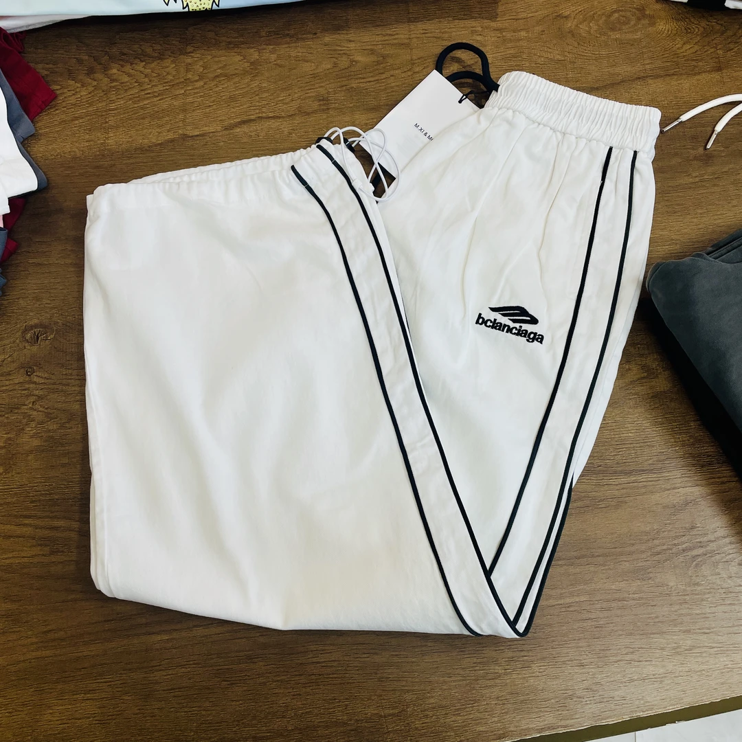 2025新款工装裤带抽绳男女时尚休闲透气宽松潮流四季款白色