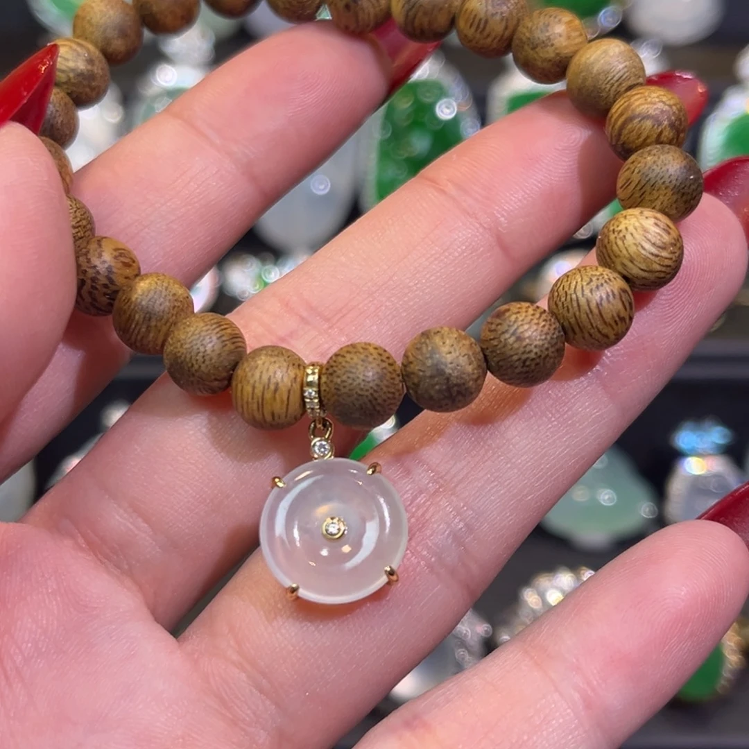 定制翡翠未镶嵌翡翠沉香手串