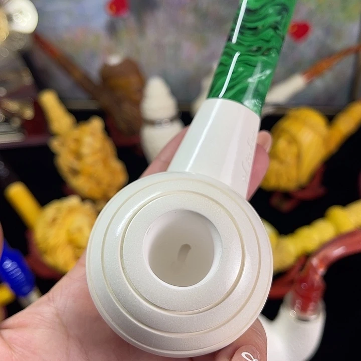 海泡石烟斗大号素面飞碟牛头07