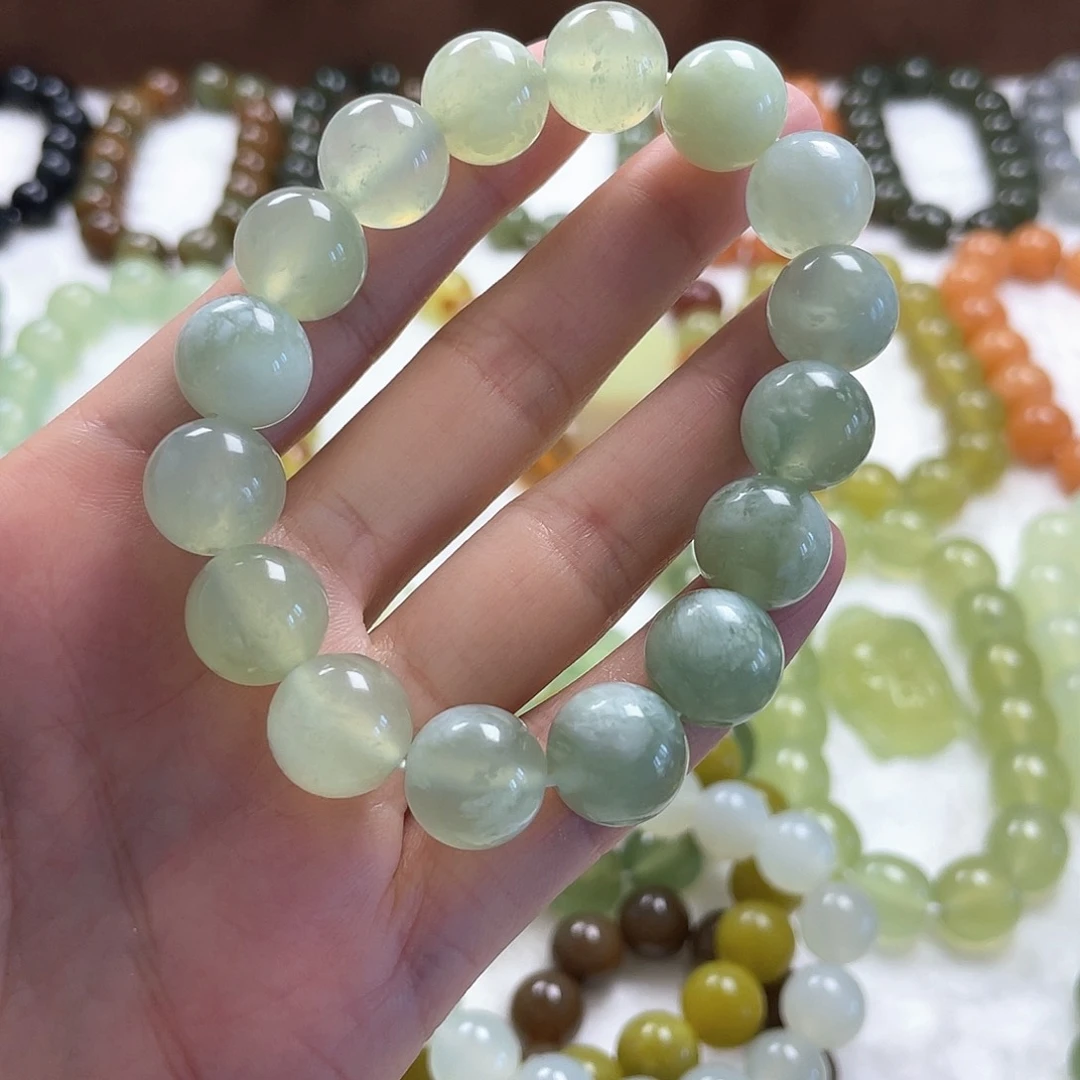 未镶嵌蛇纹石玉手串