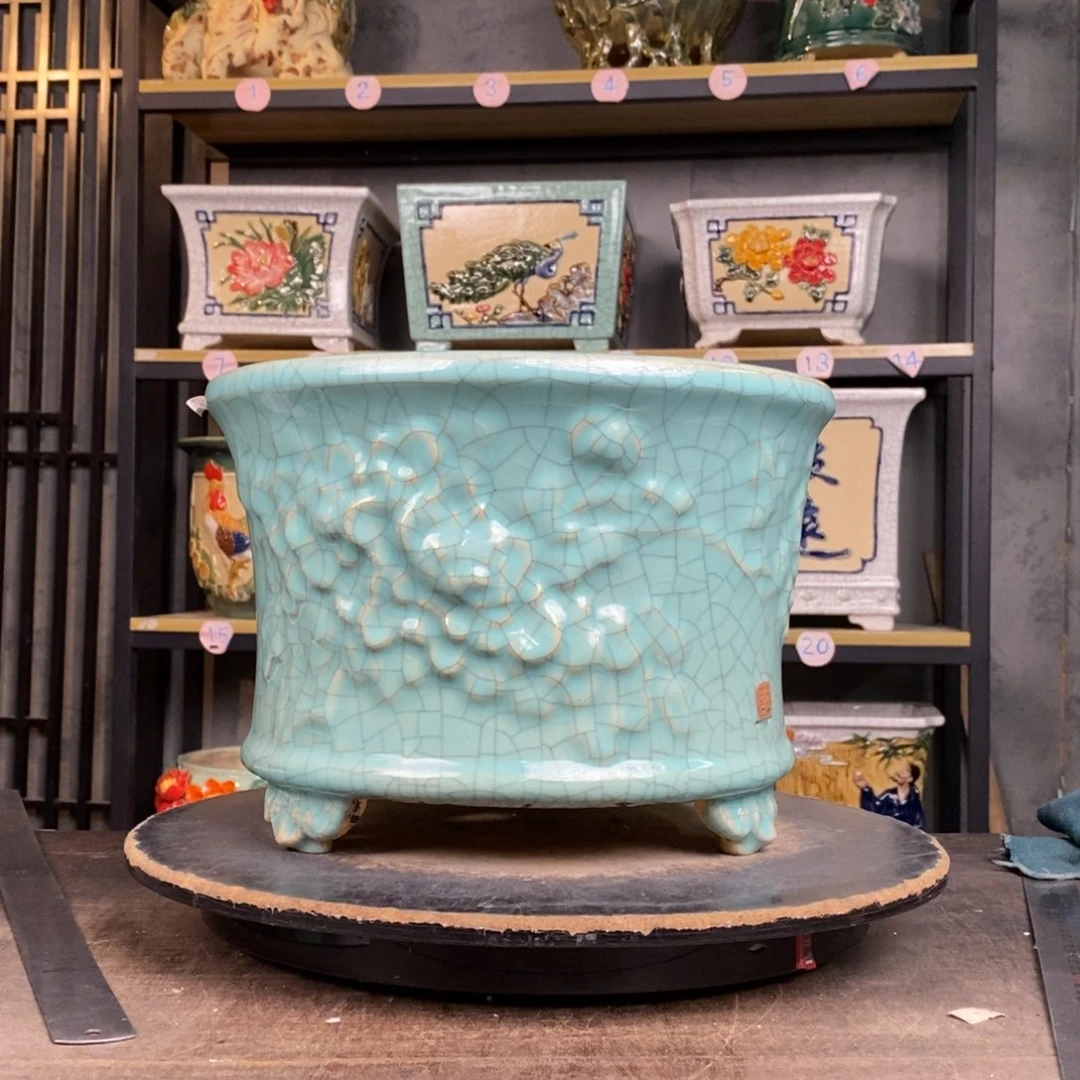 红陶夏*23豆圆盆