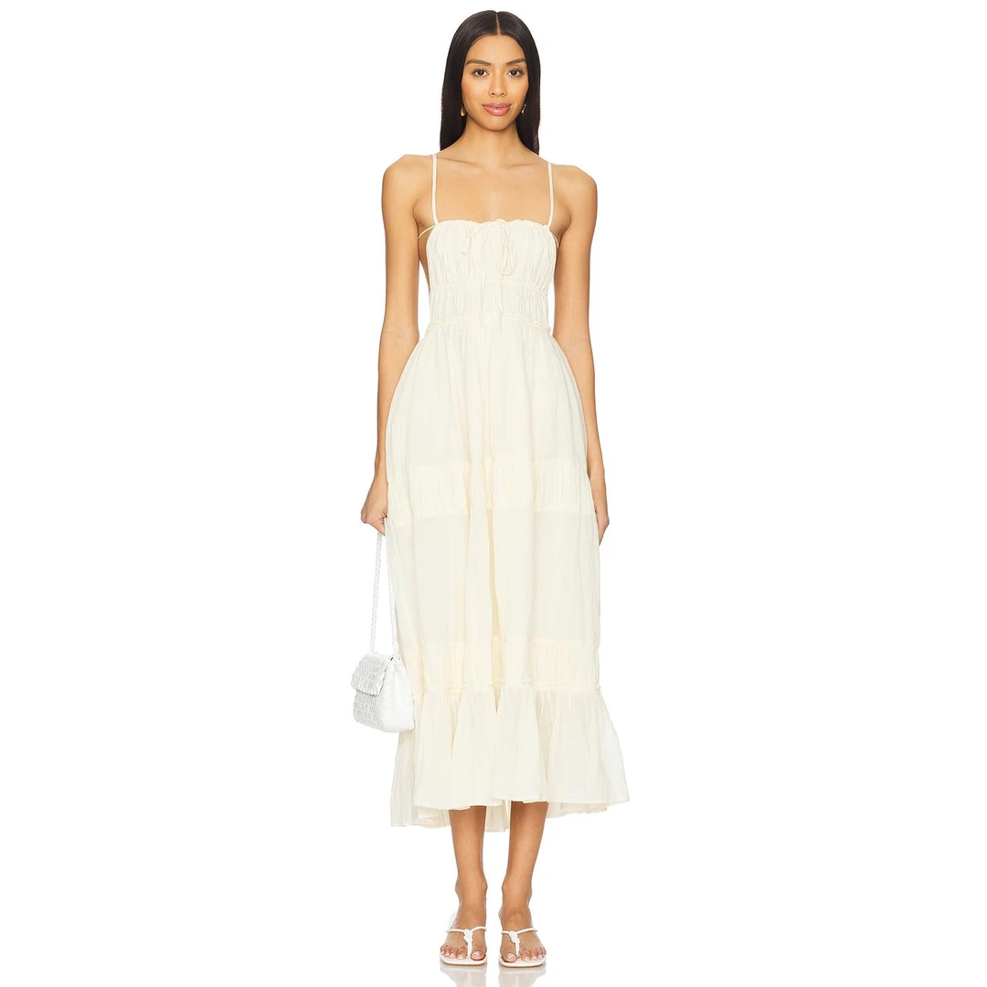 FREE PEOPLE FREE-EST TAKING SIDES 象牙白 连衣裙 revolve专属