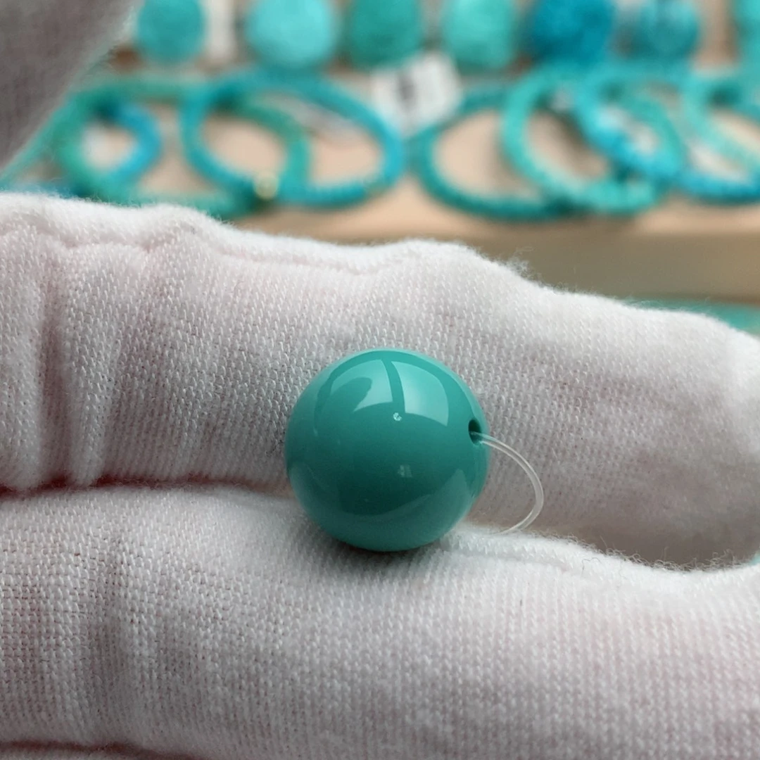 绿松石未镶嵌珠宝奇石12.8mm