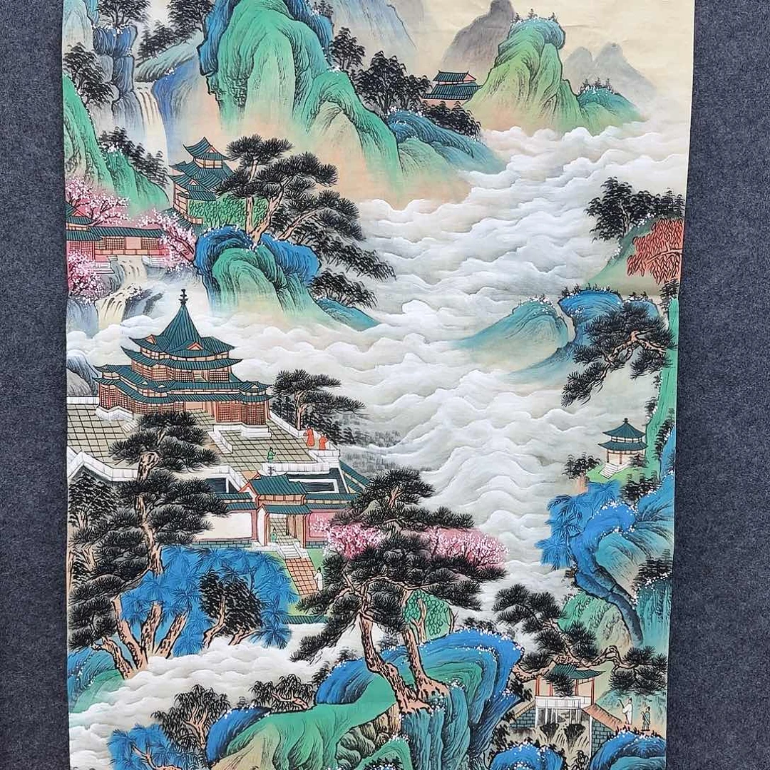 国画作品小姐姐放漏中