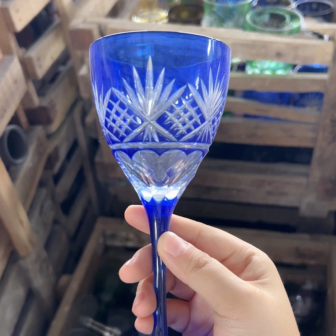 水晶玻璃高脚款微瑕一个