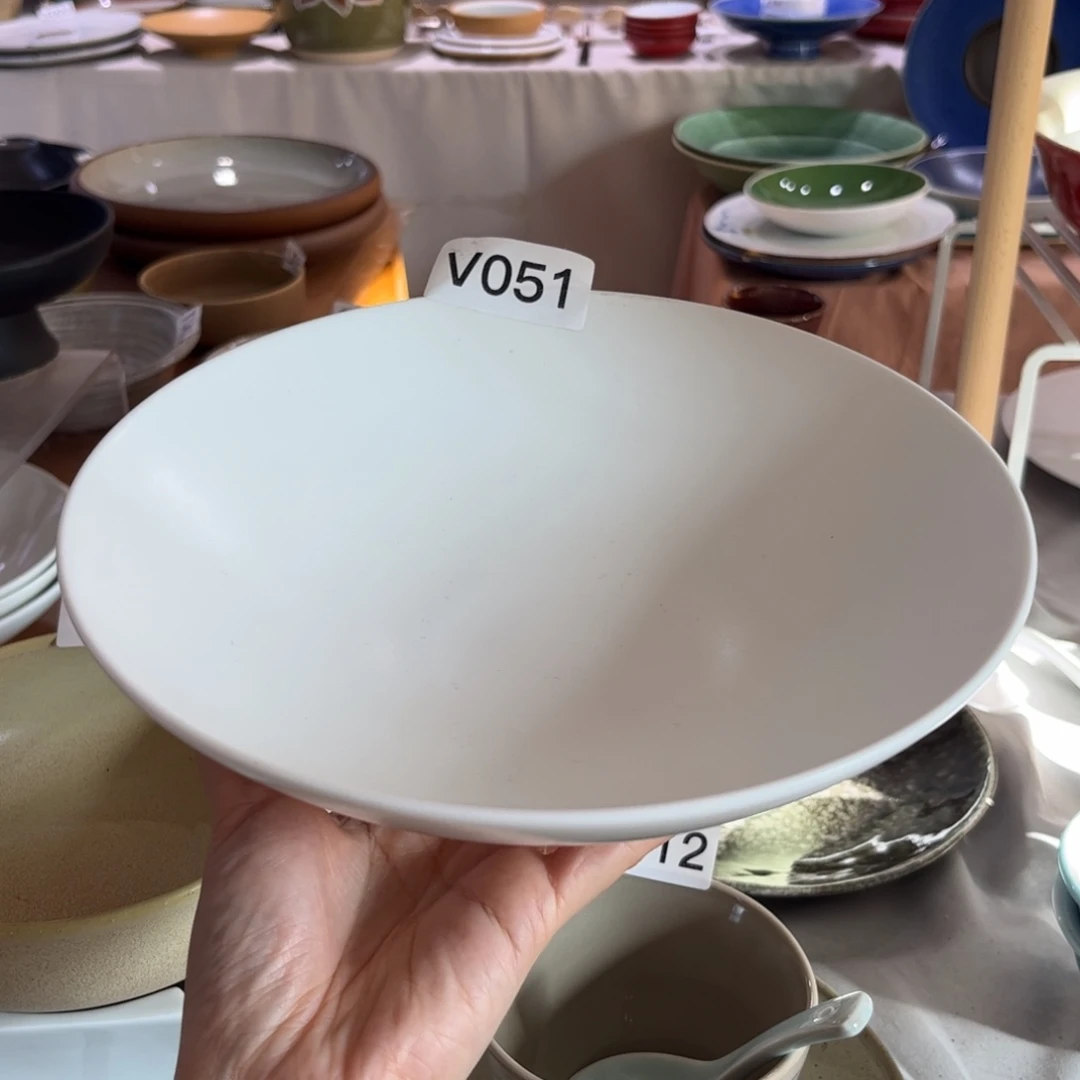 瓷景德镇粗陶复古盘碗微瑕