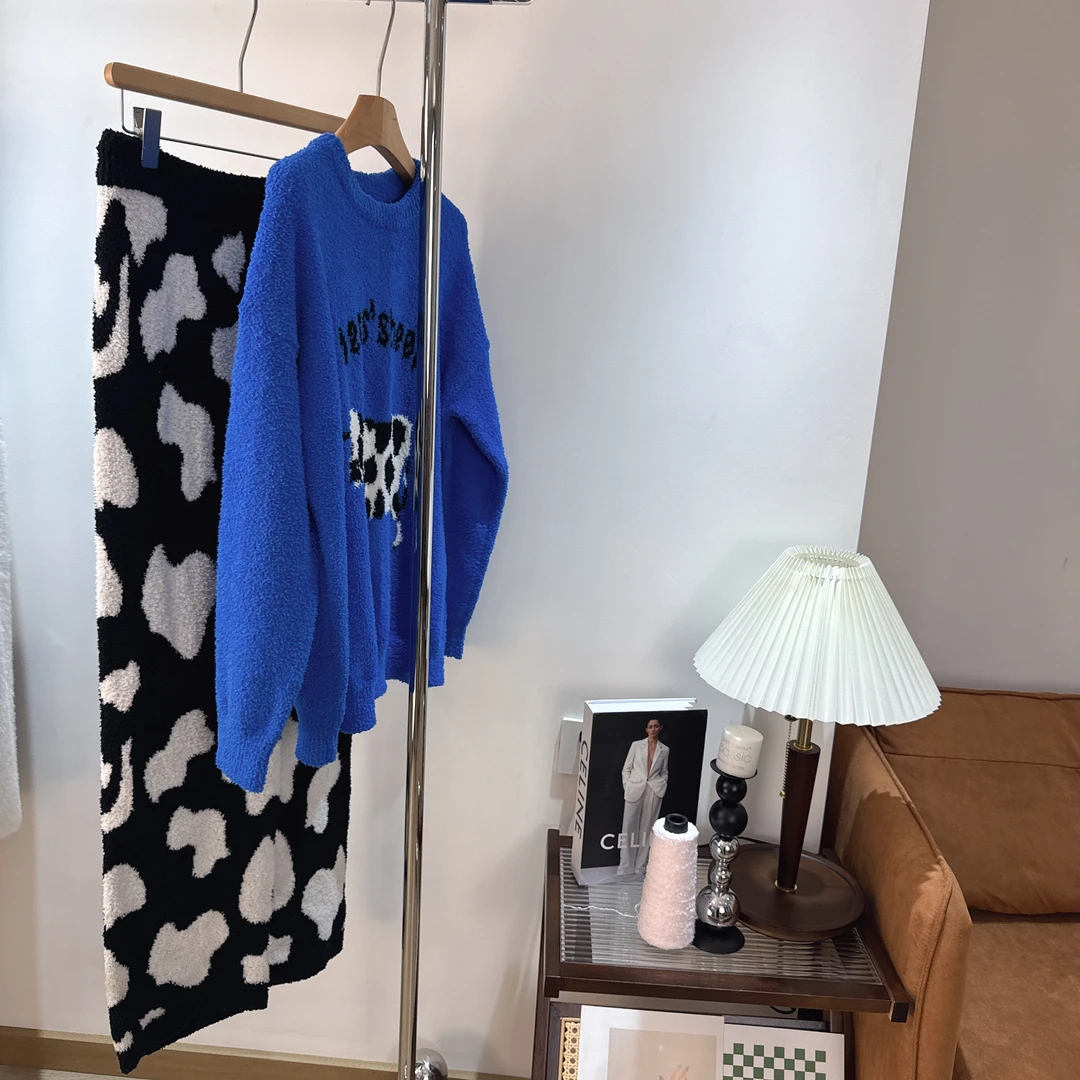 女款 高品质秋冬半边绒家居服加厚时尚套装睡衣