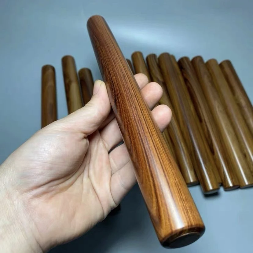 实木黄花梨鸡翅木擀面杖家用实木压面加粗厨房商用小号饺子水饺木