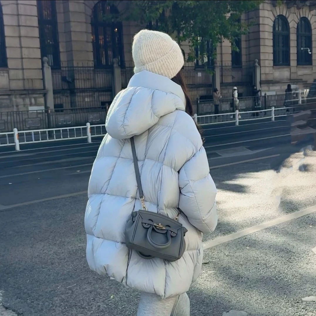 【江南极寒泡芙8.0系列富家千金款】2025新国标90白鹅绒羽绒服女 S