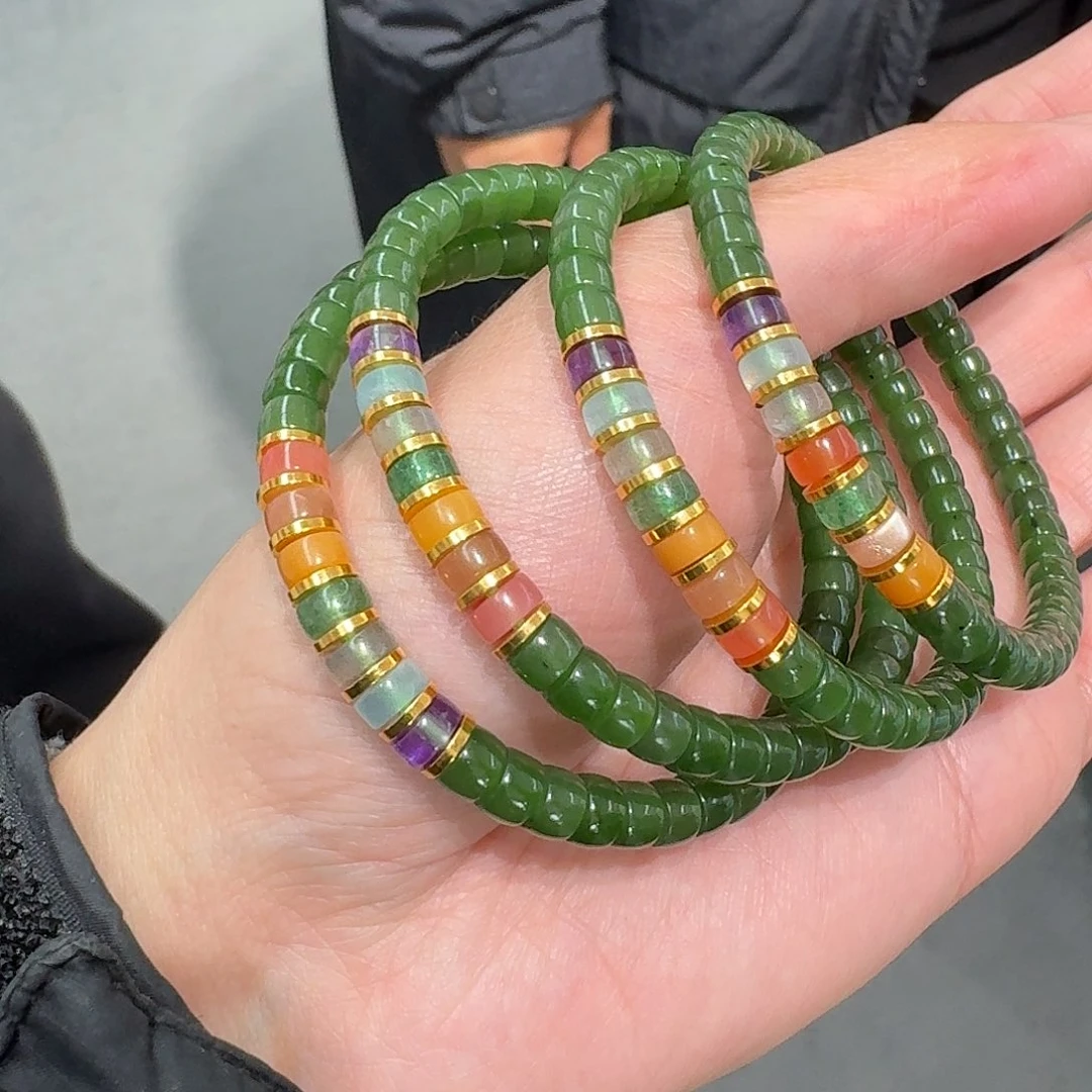 和田玉手串未镶嵌17刘洋多样性拍一发一