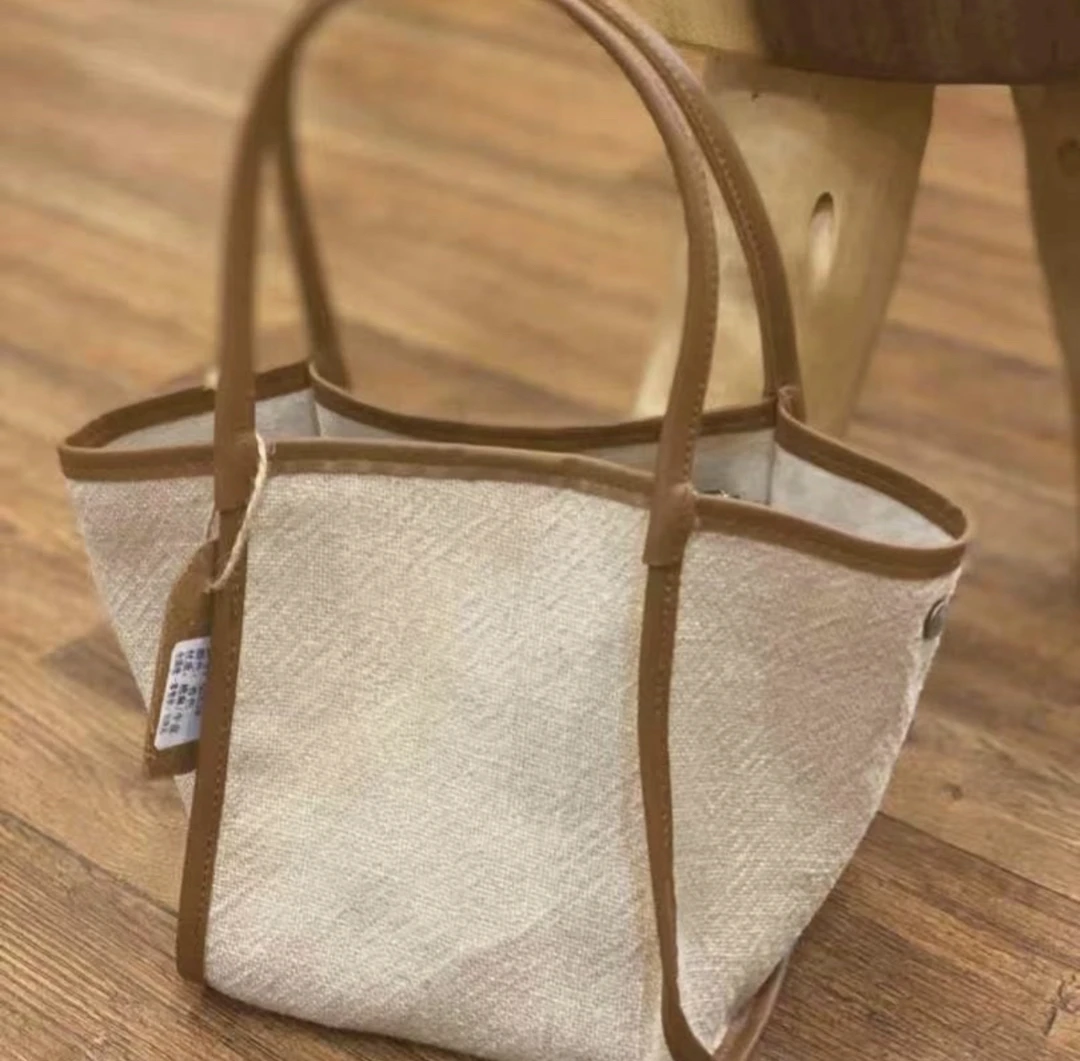 【木木推荐】Q263#亚麻拼皮复古包