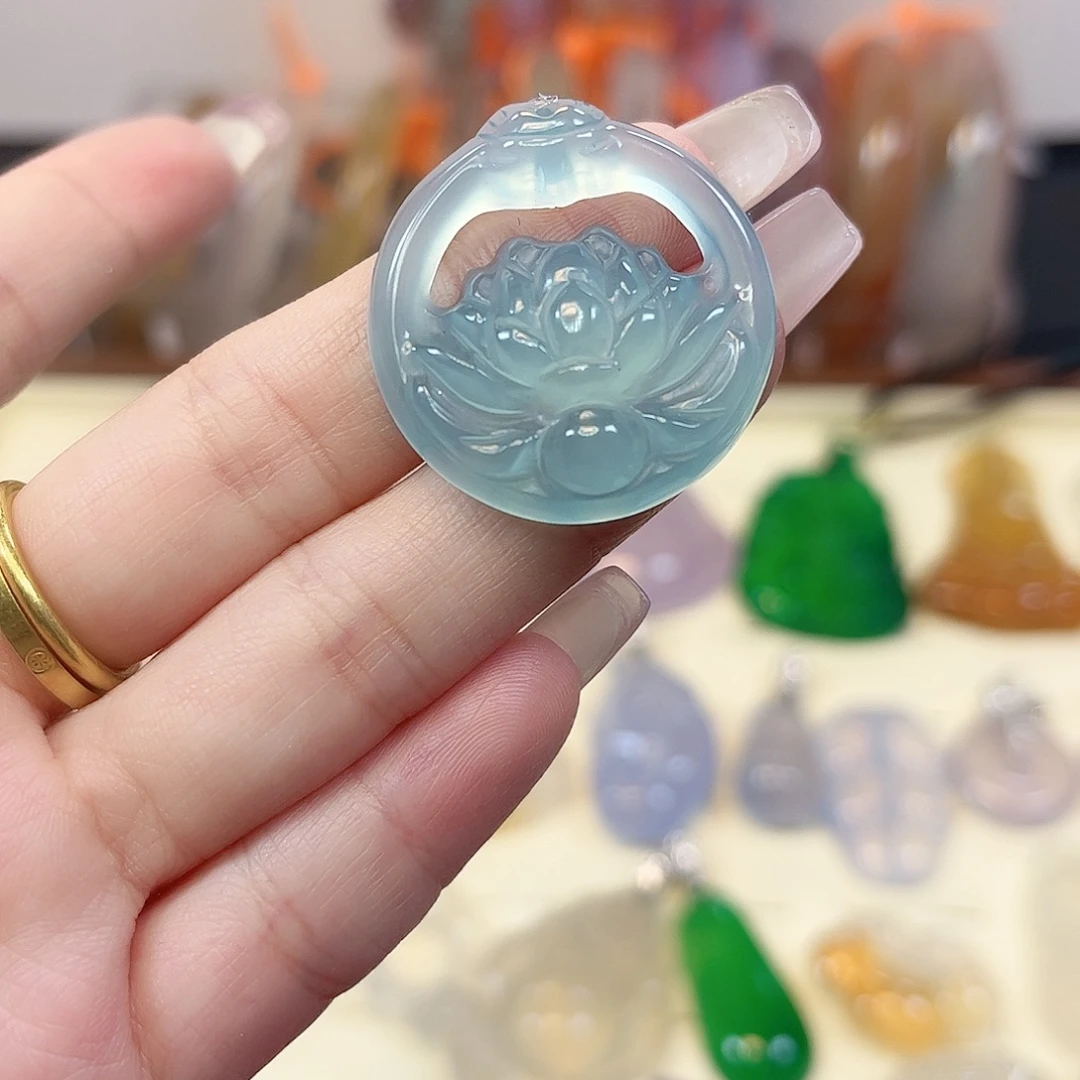 玛瑙/玉髓银S925镶嵌颈饰