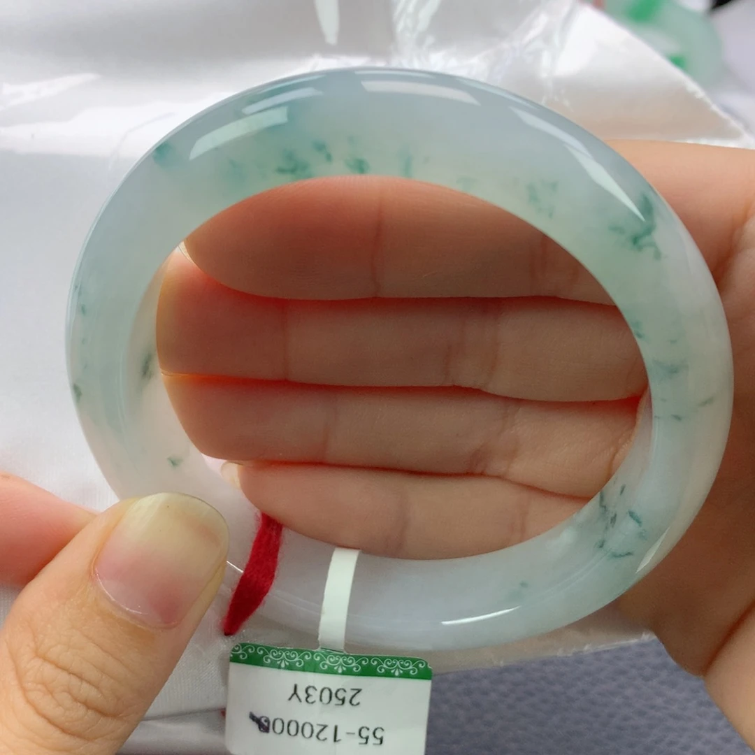 未镶嵌手镯翡翠缅甸天然翡翠A货55.7正