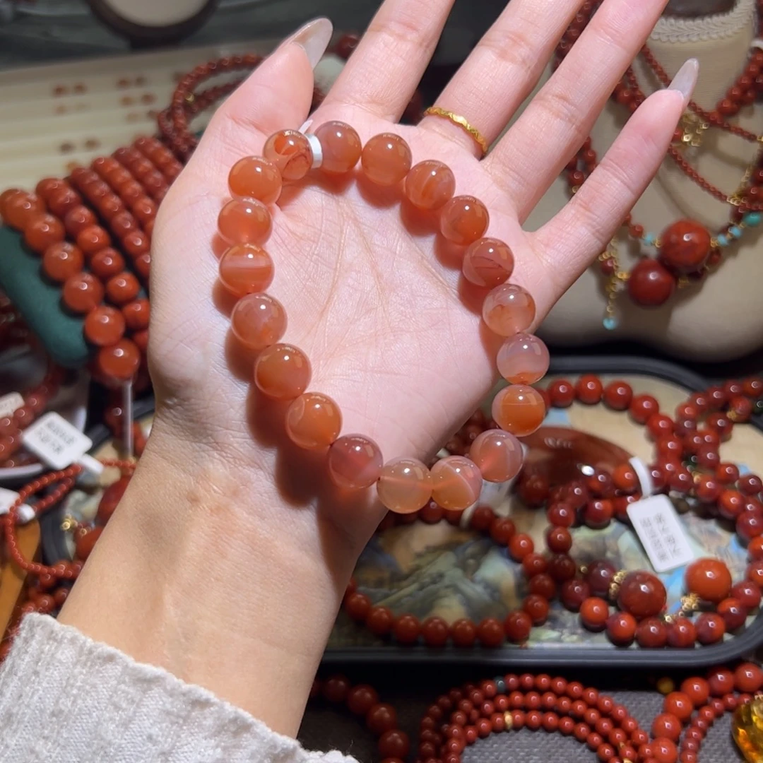 南红玛瑙未镶嵌手链11m