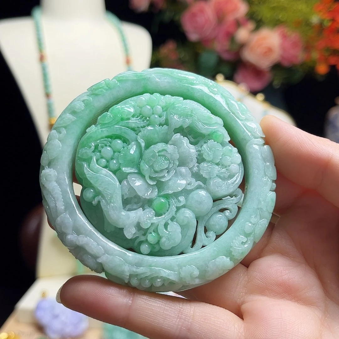 翡翠颈饰未镶嵌橘*天然