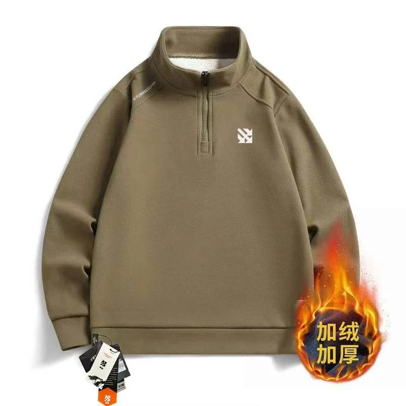 51188半拉链潮流休闲加绒卫衣