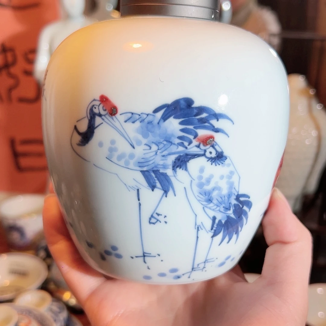 景德镇陶瓷釉里红珐琅彩杯