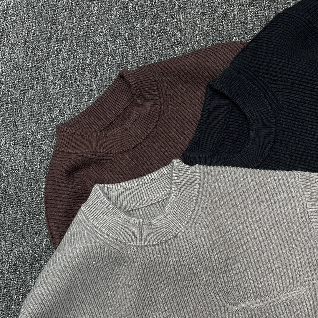 【天丝绵羊毛系列】天丝莱赛尔绵羊毛针织羊毛衫合身款圆领套头毛衣