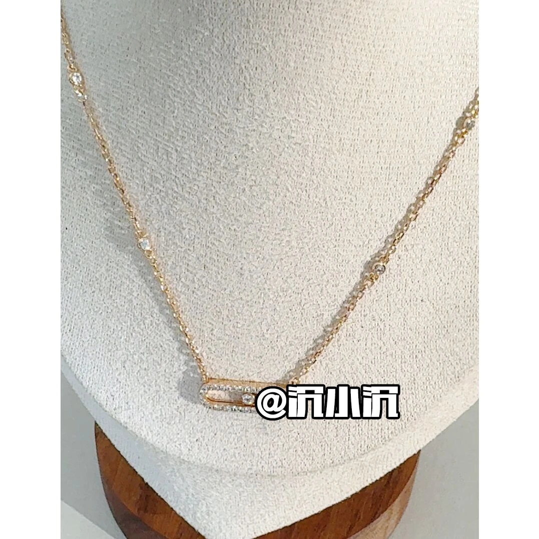 铜合金项链 【梅家满钻项链】高版本简约轻奢高级气质百搭项链MX03