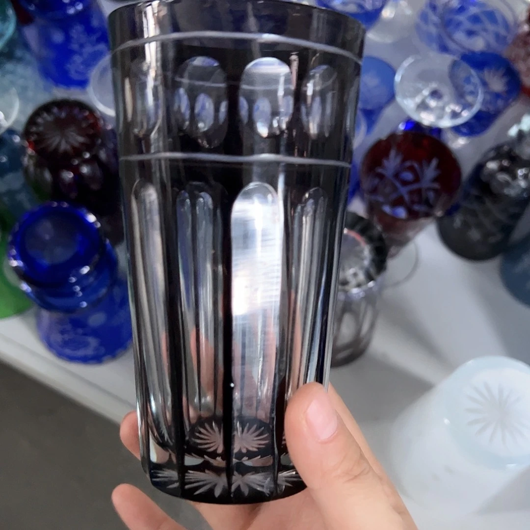 水晶玻璃平底款微瑕一个