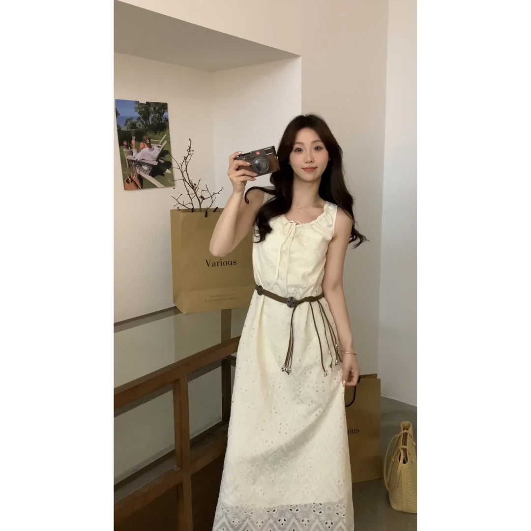 8890-5#韩系减龄设计感宽松显瘦百搭背心连衣裙