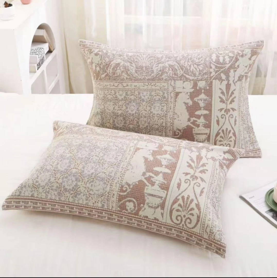 【高仿欧式】52*78cm高奢罗布麻柔软亲肤加厚枕巾一对装