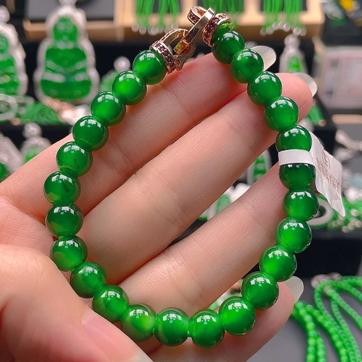 翡翠未镶嵌手链24658856