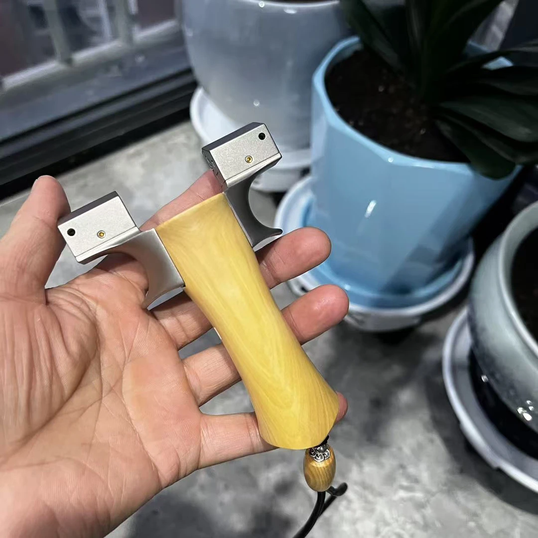 锁风十钛合金移动头黄杨木纯手工打造 手感圆润饱满