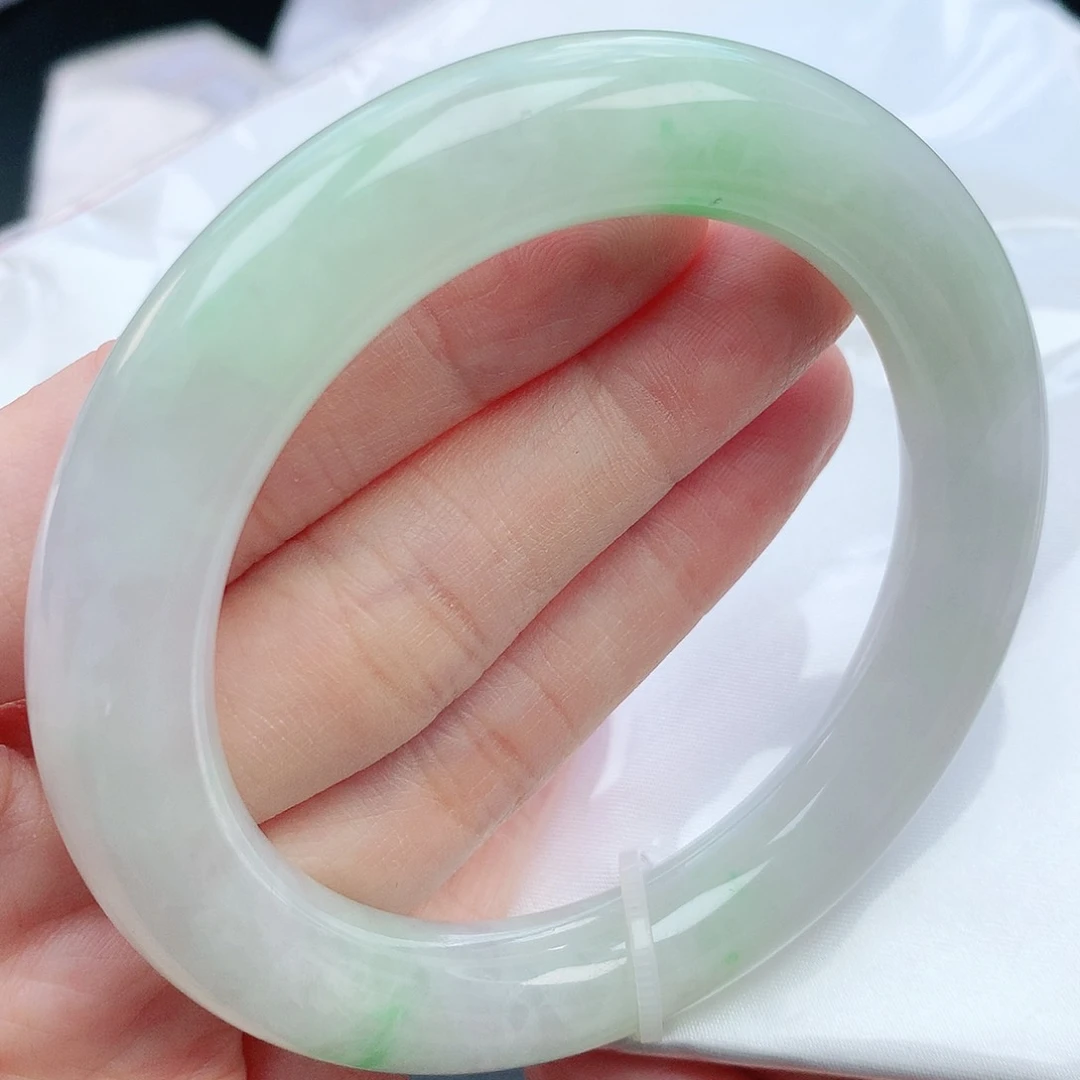 翡翠手镯未镶嵌58圆条880749