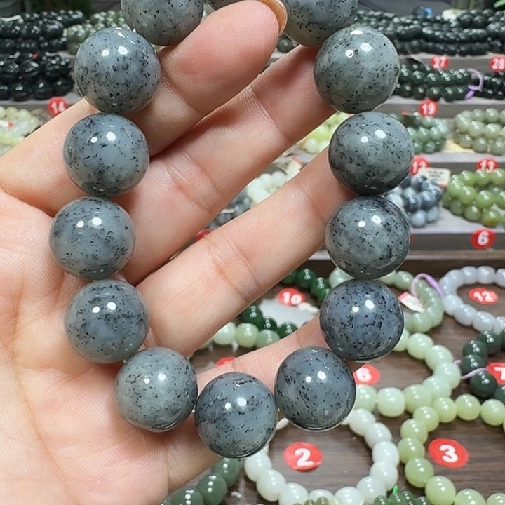 未镶嵌手链和田玉新疆青花卡16