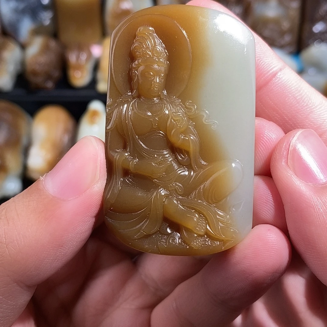 和田玉未镶嵌挂件