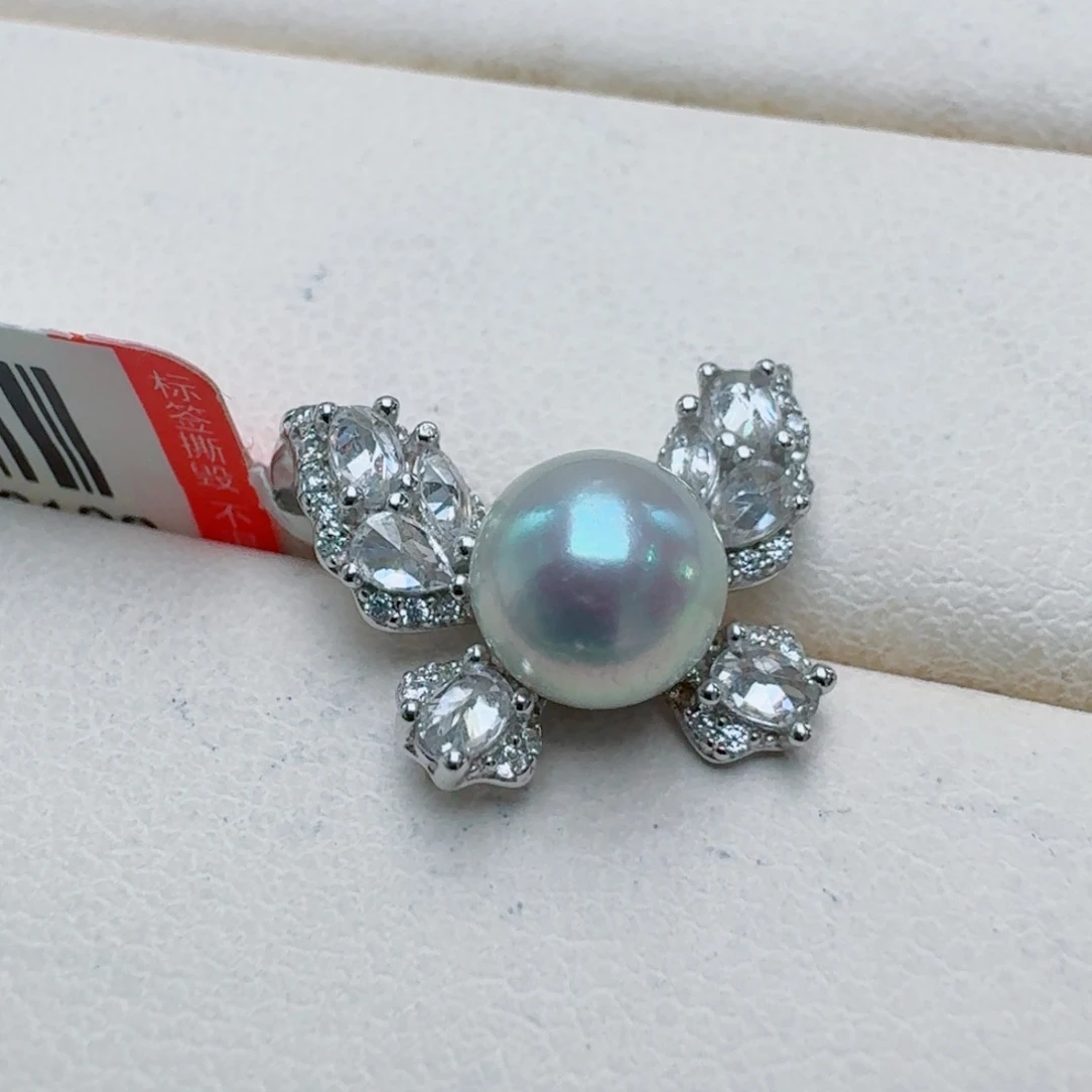 颈饰银S925镶嵌海水珍珠@@yd301