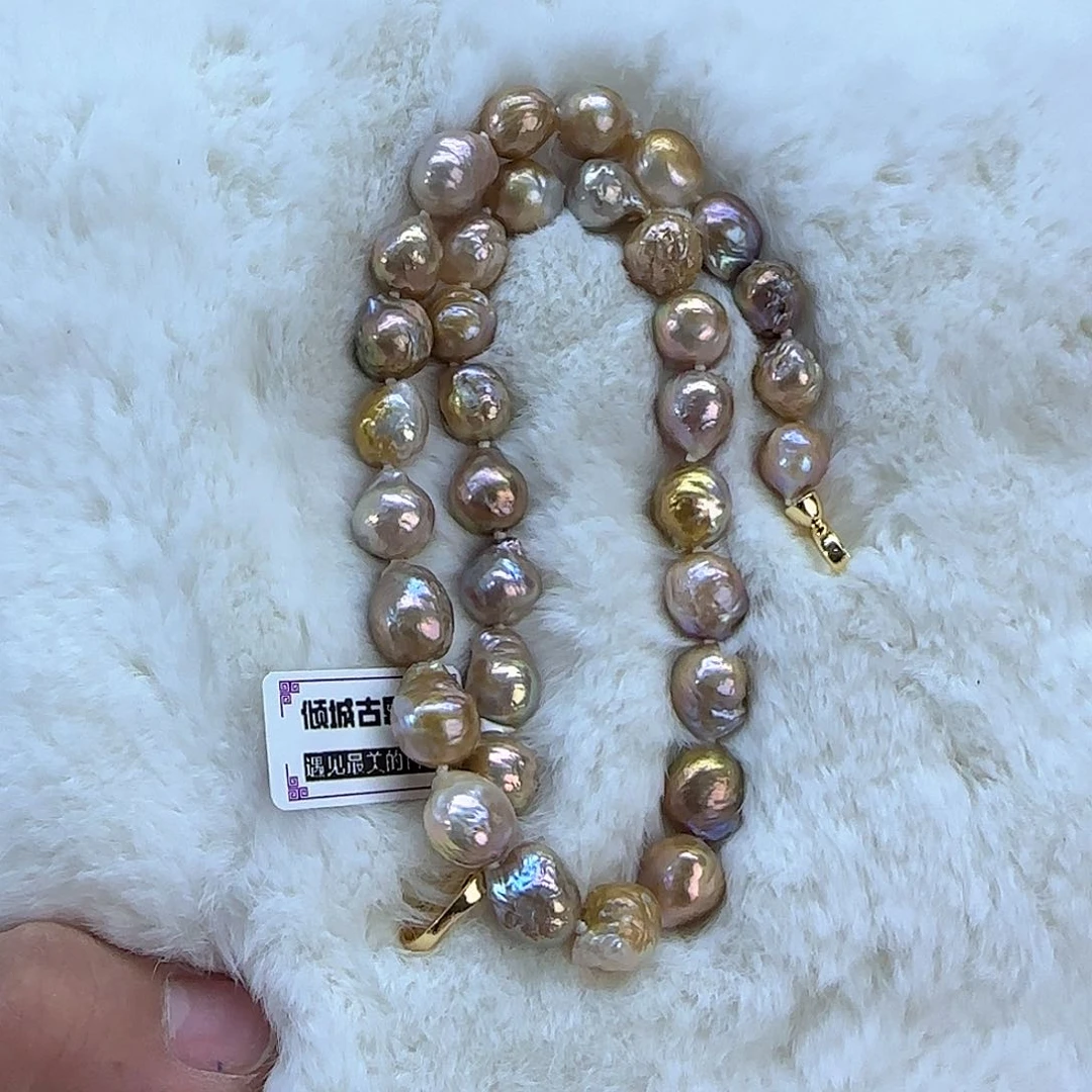 银S925镶嵌项链定制383淡水珍珠