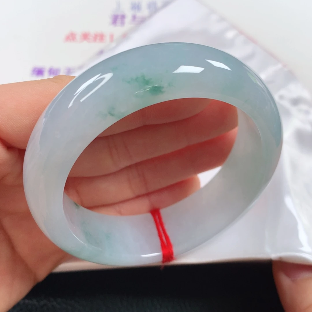 未镶嵌手镯翡翠糯冰大宽胎220⭐⭐⭐⭐⭐强推