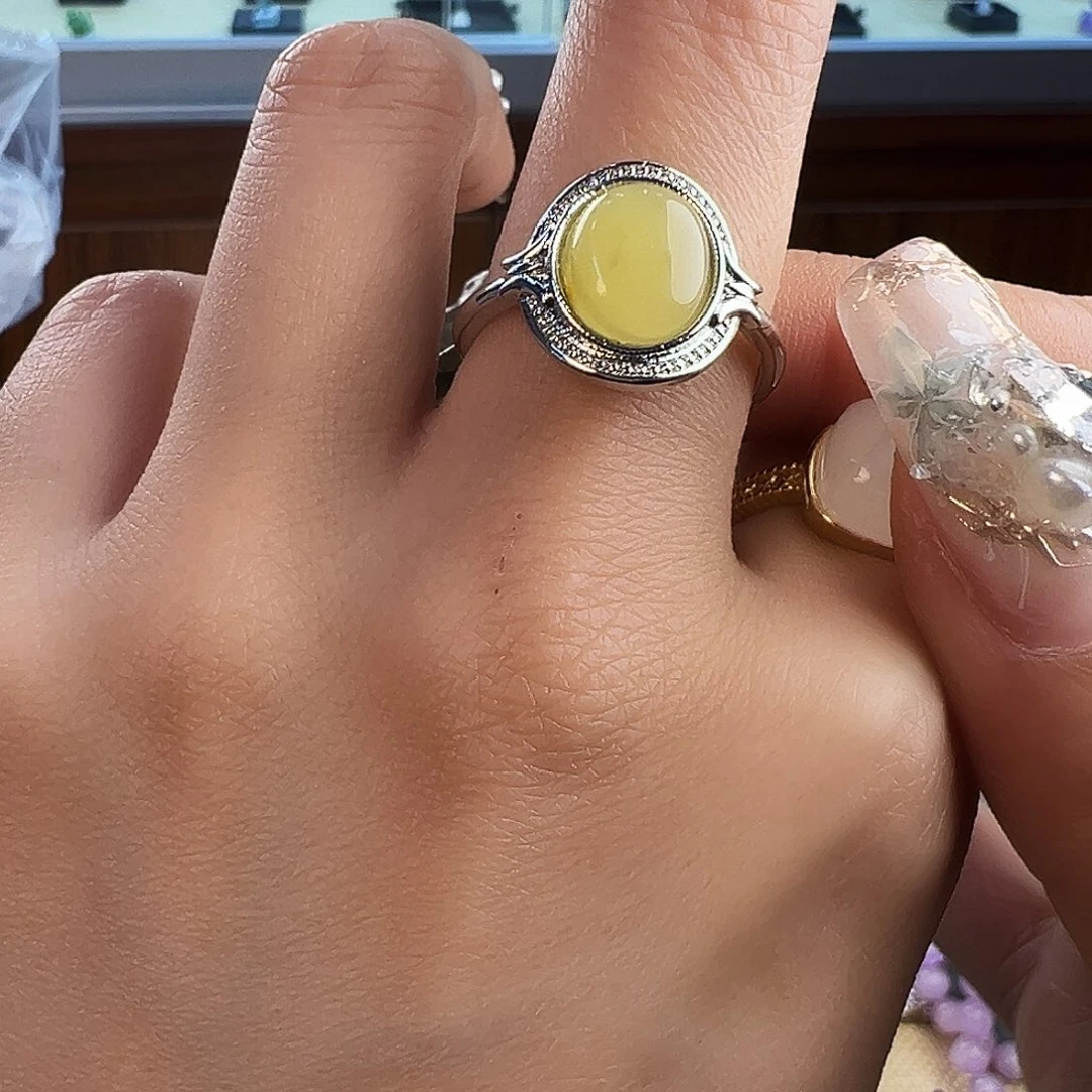 琥珀戒指未镶嵌啊啊啊啊啊啊