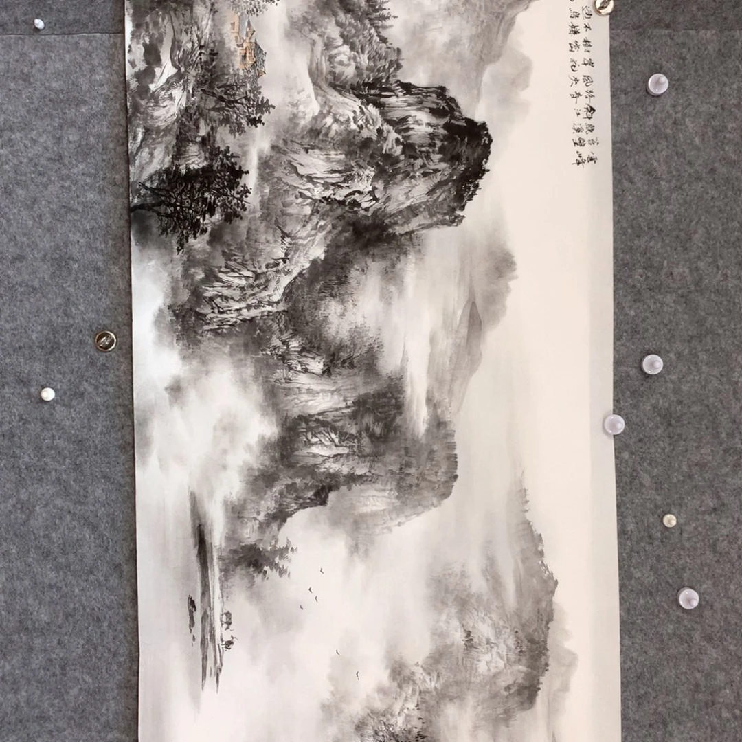 谁***？国画山水作品写意