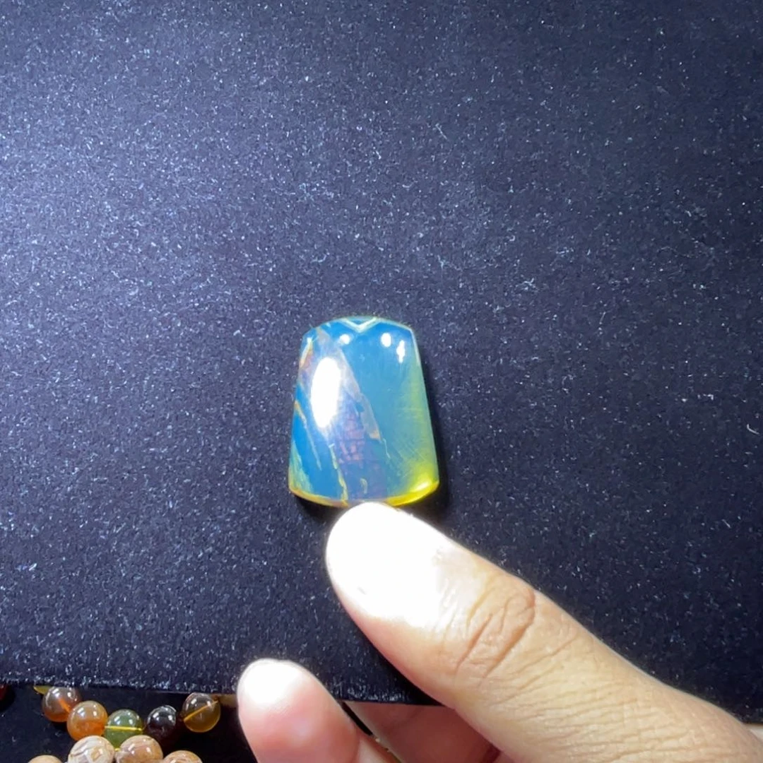 未镶嵌吊坠(赠链)琥珀缅甸琥珀高蓝植物横皮吊坠