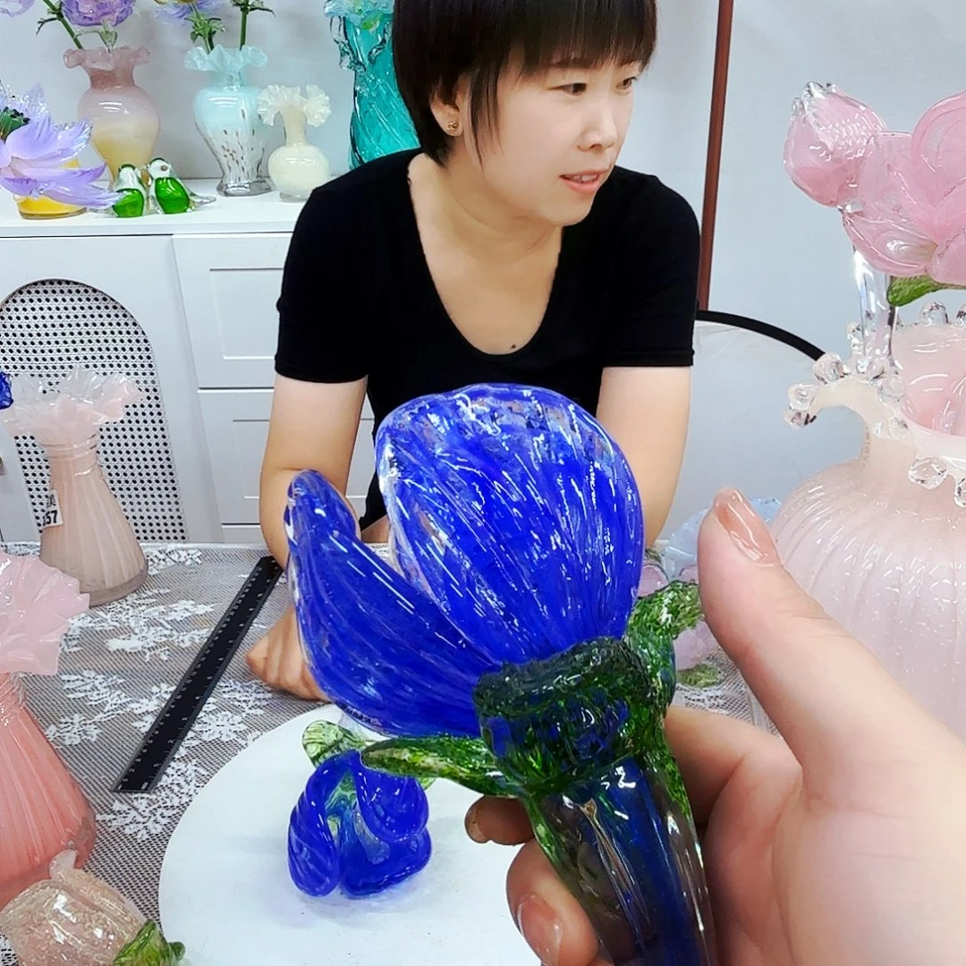 海***宝瑕疵不退不换琉璃花瓶花器艺术品