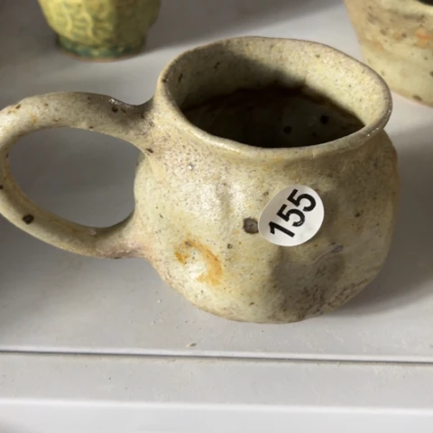 碗微瑕手工手捏咖啡杯壶承