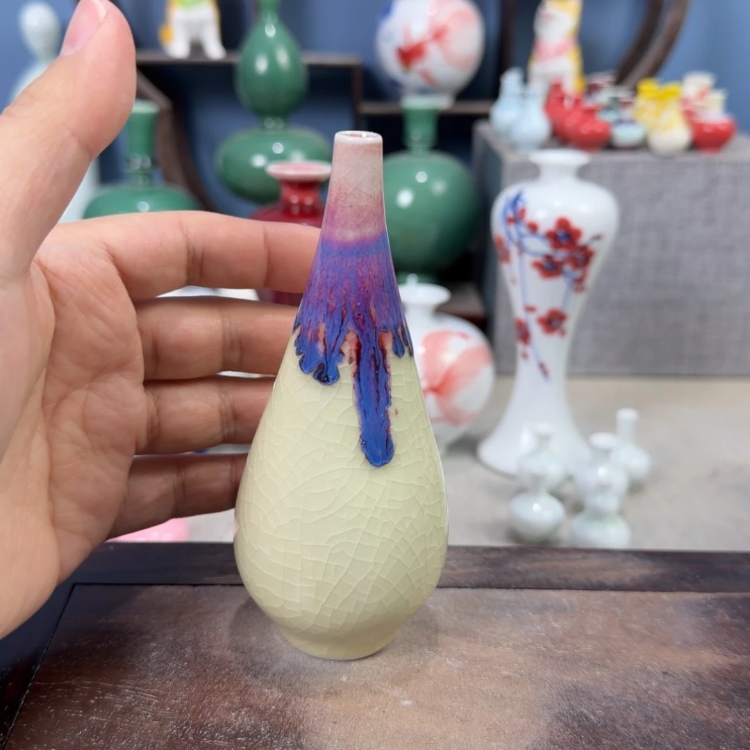 陶瓷手工小花器摆件