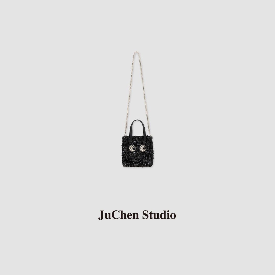 Anya闪闪眼睛包亮片手工钉珠钻饰迷你单肩斜挎手提包 BB401008-27