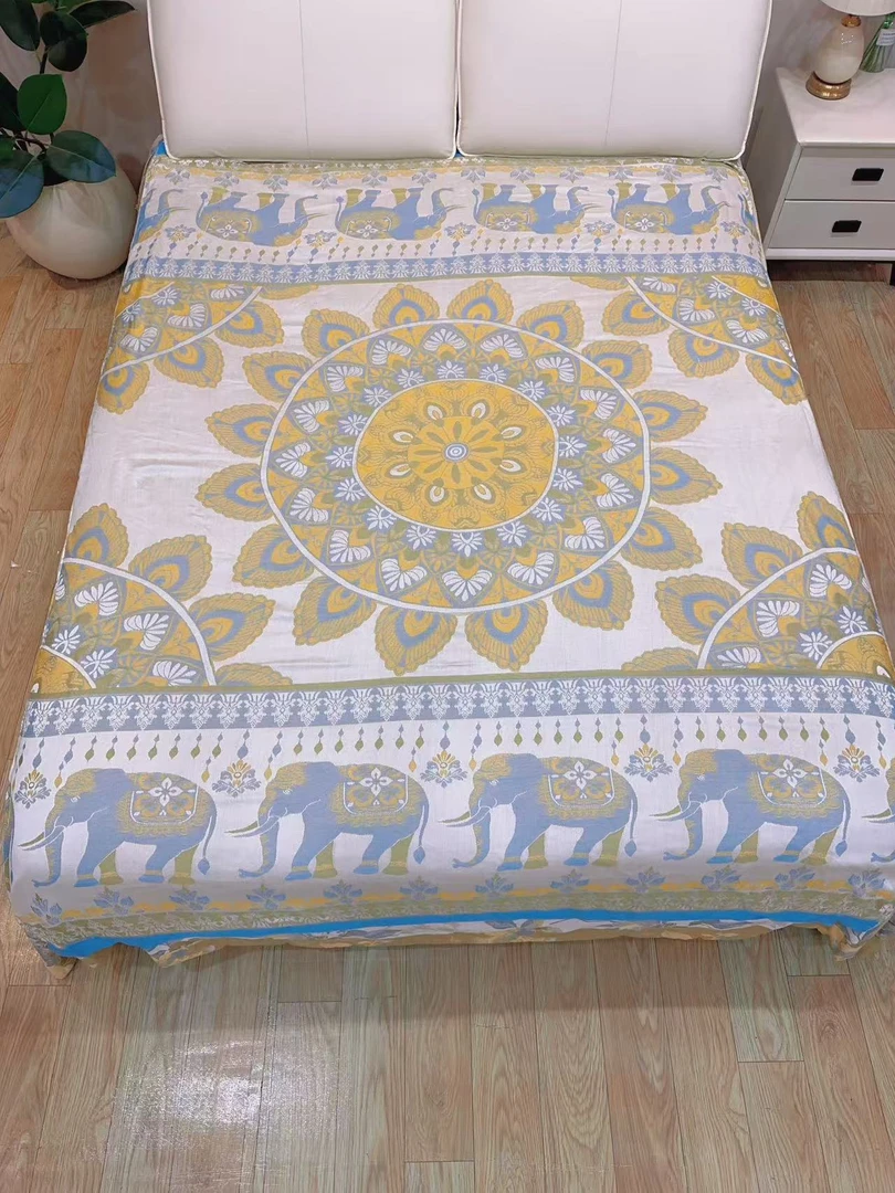 【埃及象】纱布竹纤维夏季单人150*200cm空调毯  床盖毯柔软冷感毯